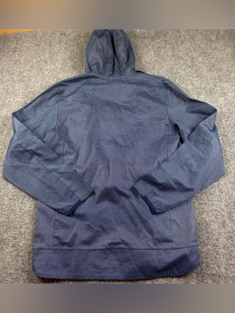 ADIDAS Men’s Essentials Anorak Blue 1/4 Zip Pullover Hooded Jacket size: Small - Picture 3 of 8